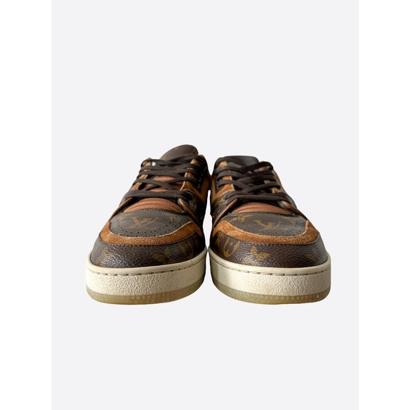 Louis Vuitton Brown Suede Monogram Trainers - Picture 2 of 8